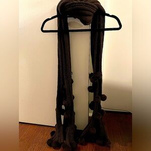 Extra long chocolate brown chunky knit scarf - just like the Lenny Kravitz one